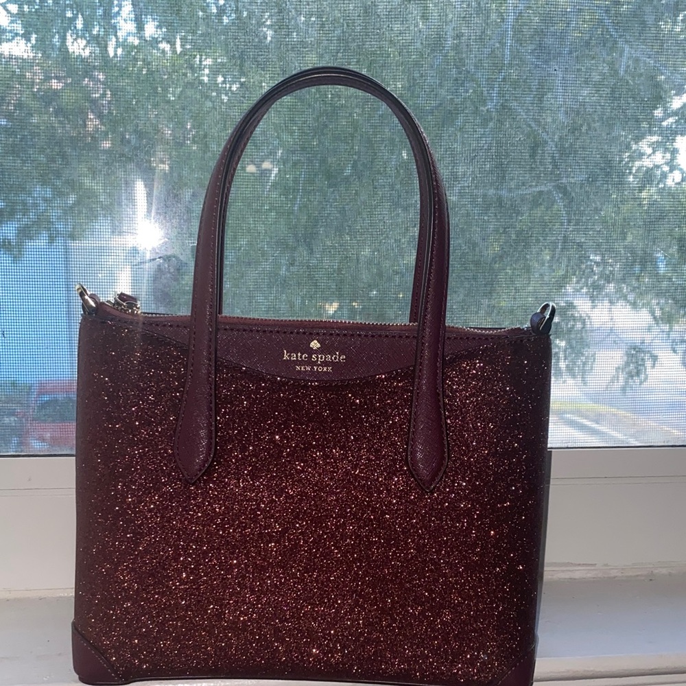 Kate Spade Sparkling Burgundy Satchel - Picture 4 of 5